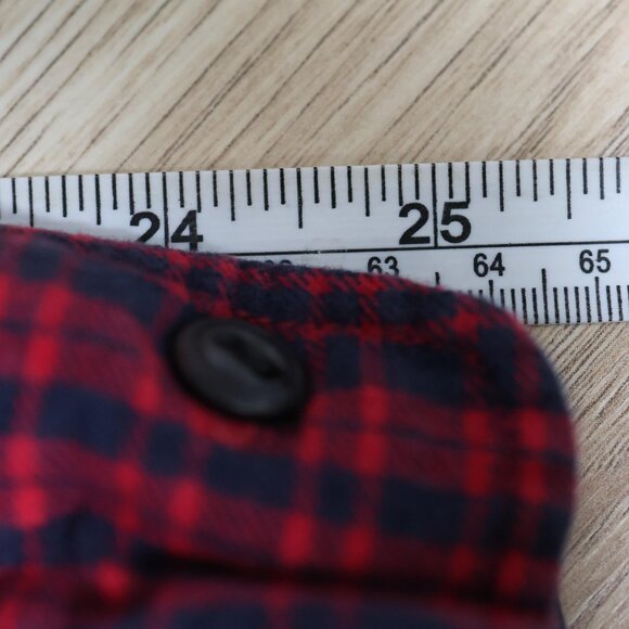 Shades of Grey Micah Cohen Shirt Mens Large Red Navy Plaid Flannel Button Down - Picture 10 of 11